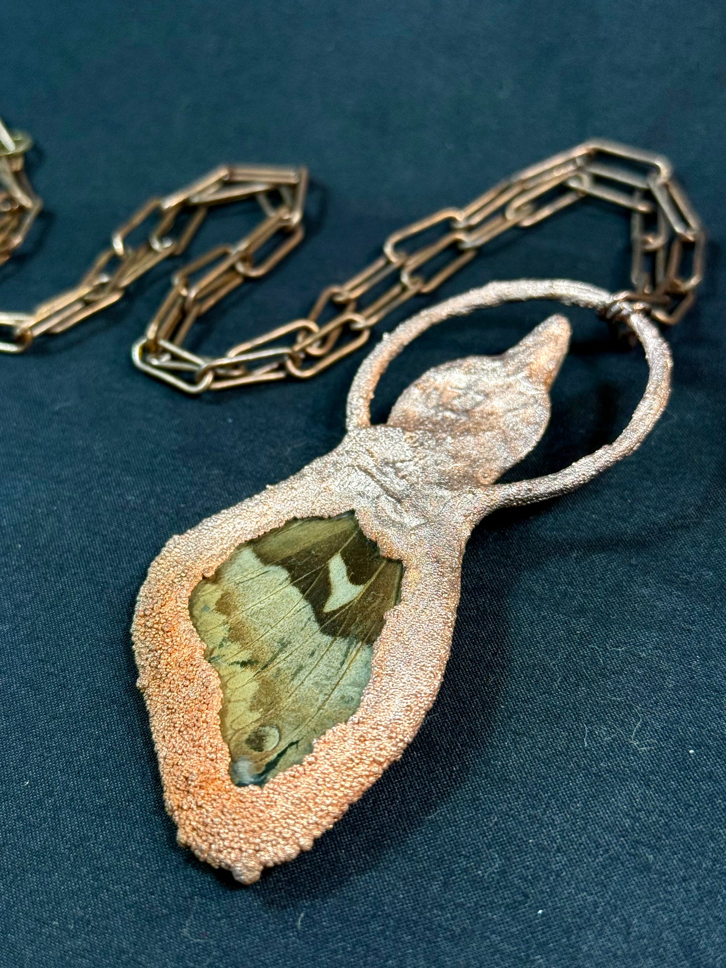 Jewel beetle moth amulet