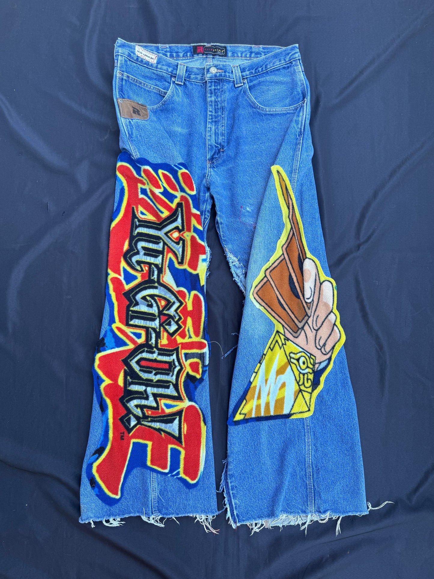 Yu-gi-oh patch jeans