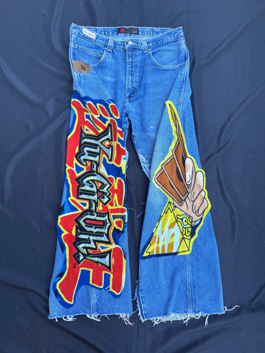 Yu-gi-oh patch jeans