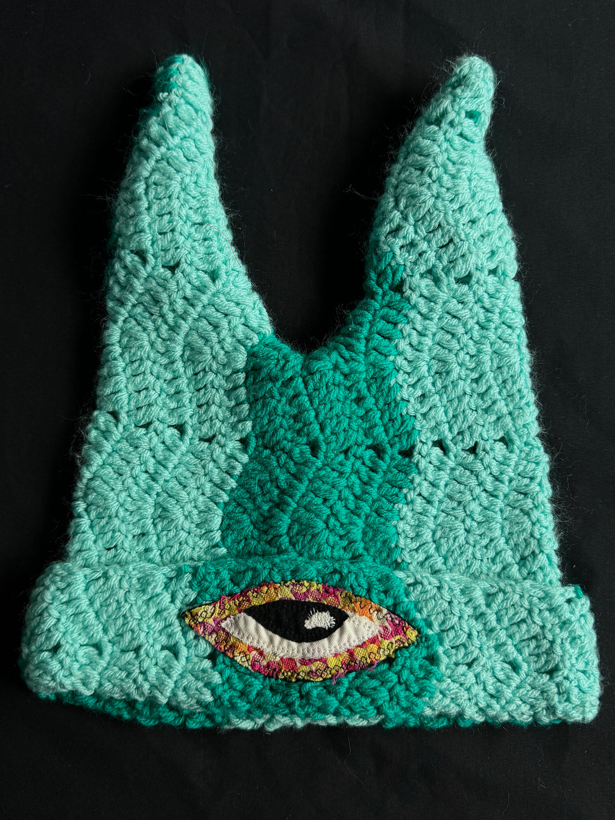 Crochet eyeball hat
